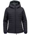 QXH-1W Stormtech Ladies Nautilus Quilted Hooded Jacket Black colour image